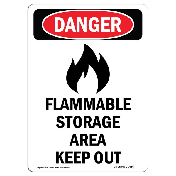 Safety Sign, OSHA Danger, 5" Height, Portrait, D-35-V-2016-10PK